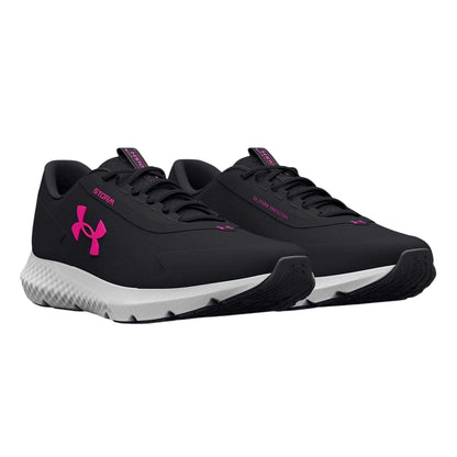 Black - Pack Shot - Under Armour Womens-Ladies Charged Rogue 3 Trainers
