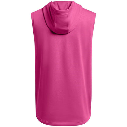 Pink - Back - Under Armour Mens Bulls Head Sleeveless Hoodie
