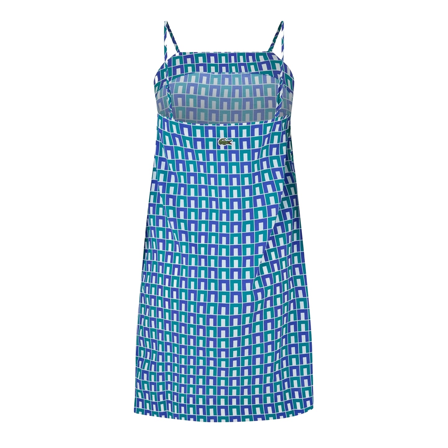Blue - Back - Lacoste Womens-Ladies Spaghetti Strap Slip Dress