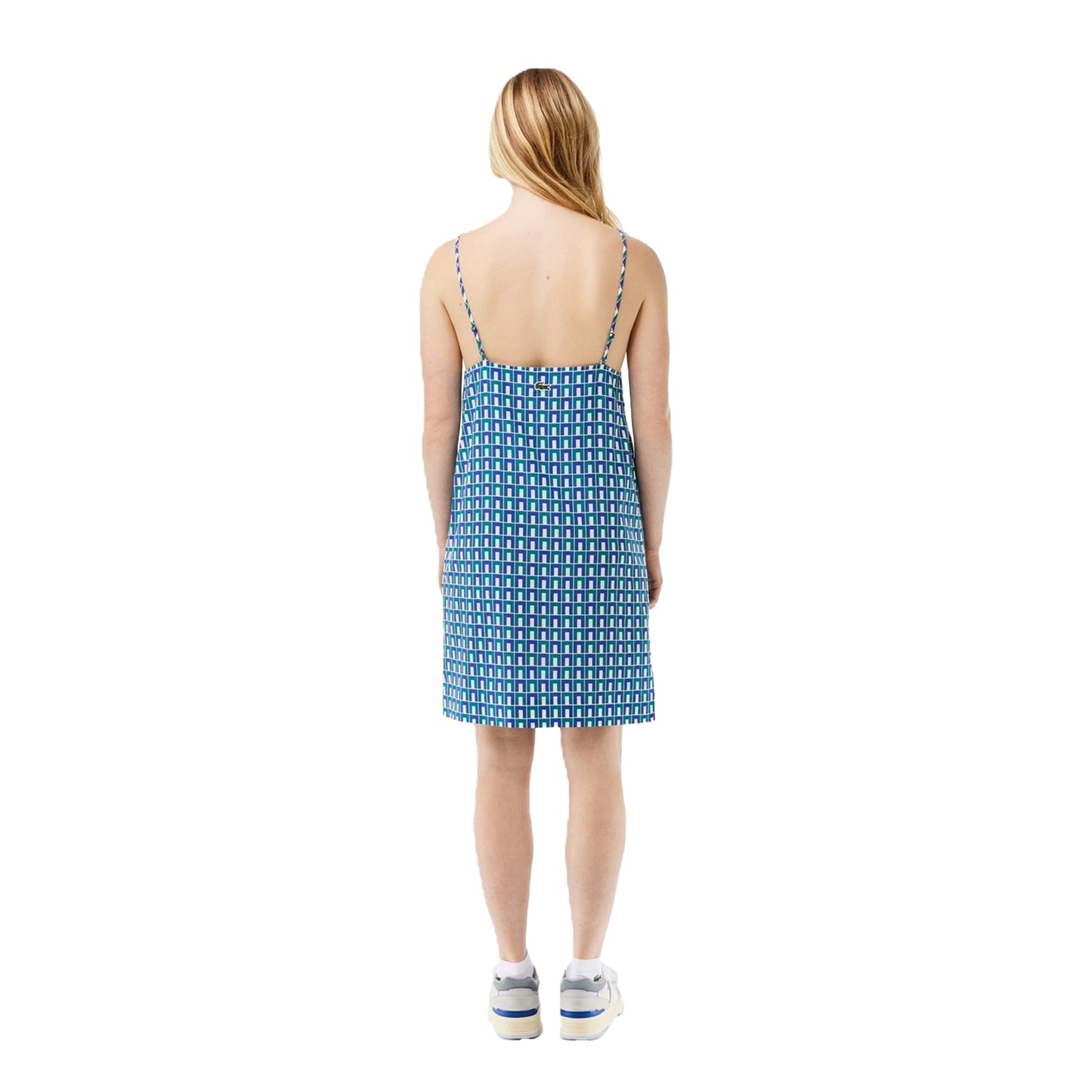 Blue - Pack Shot - Lacoste Womens-Ladies Spaghetti Strap Slip Dress