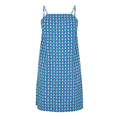 Blue - Front - Lacoste Womens-Ladies Spaghetti Strap Slip Dress