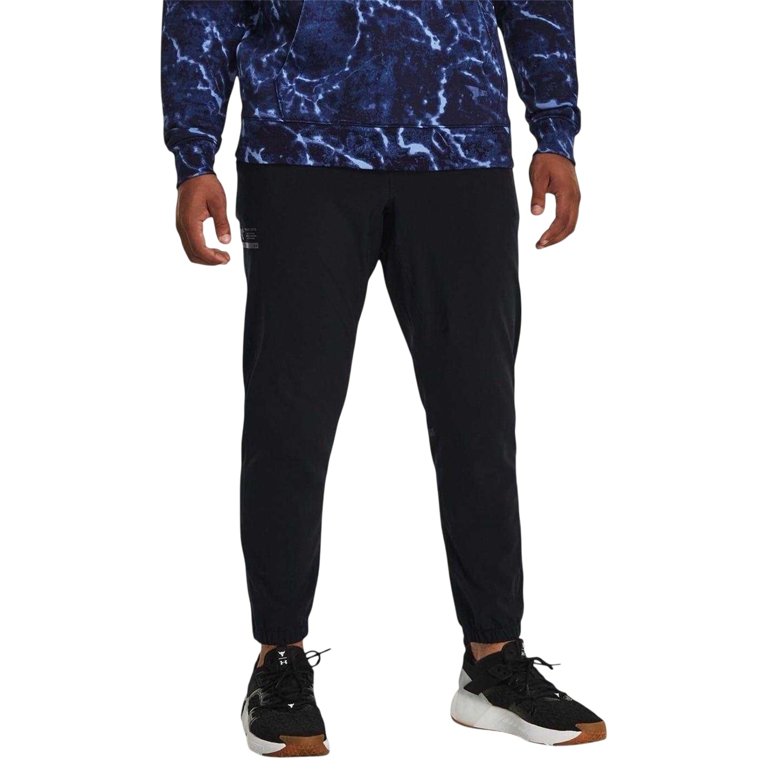 Black - Lifestyle - Under Armour Mens Project Rock Reflective Jogging Bottoms
