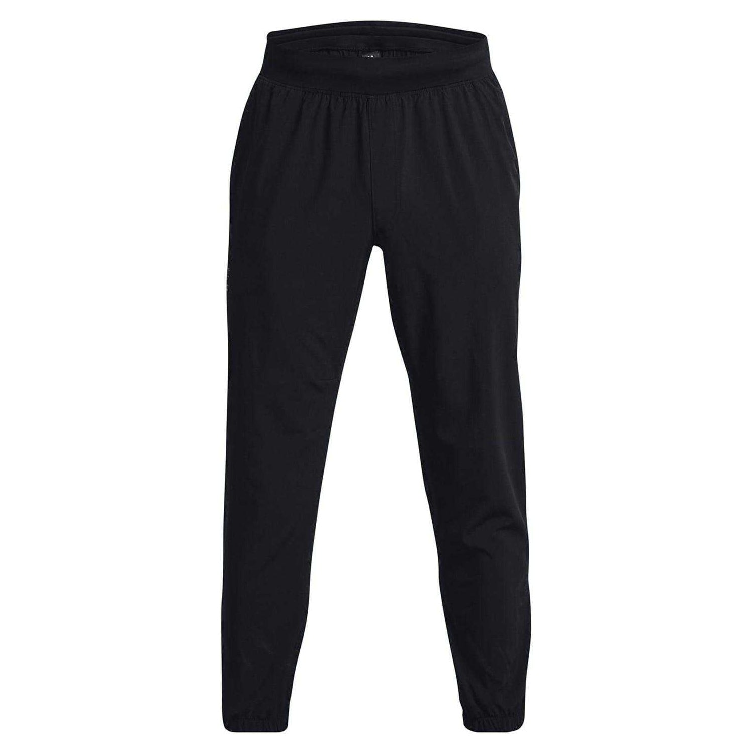 Black - Front - Under Armour Mens Project Rock Reflective Jogging Bottoms