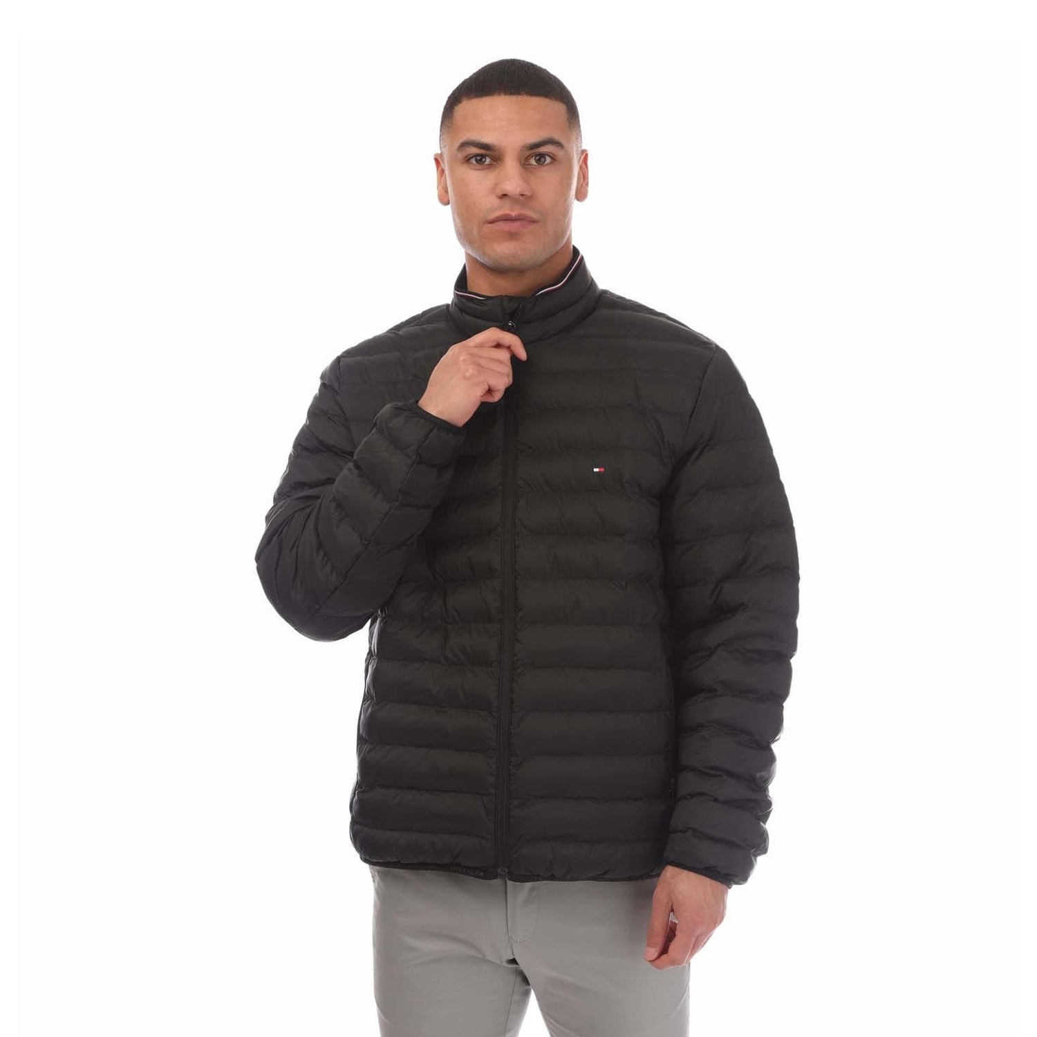 Black - Front - Tommy Hilfiger Mens Recycled Packable Padded Jacket
