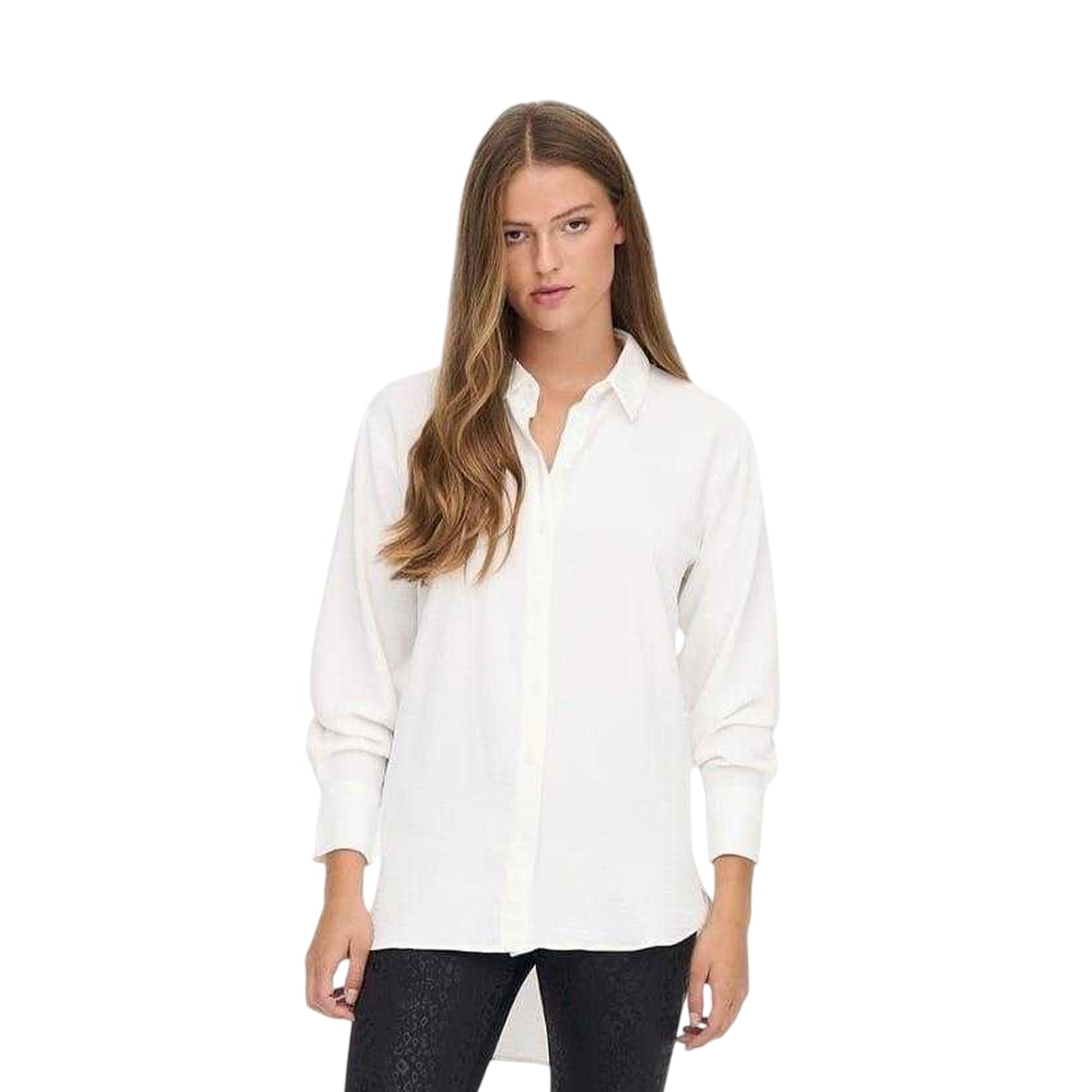 Cloud Dancer - Front - Only Womens-Ladies Collared 3-4 Sleeve Shirt