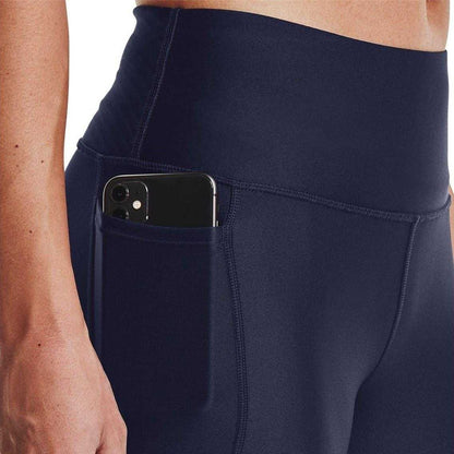 Navy - Side - Under Armour Womens-Ladies Armour High Rise Leggings