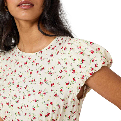 White - Side - Nobody´s Child Womens-Ladies Maggie Ditsy Floral Mini Dress