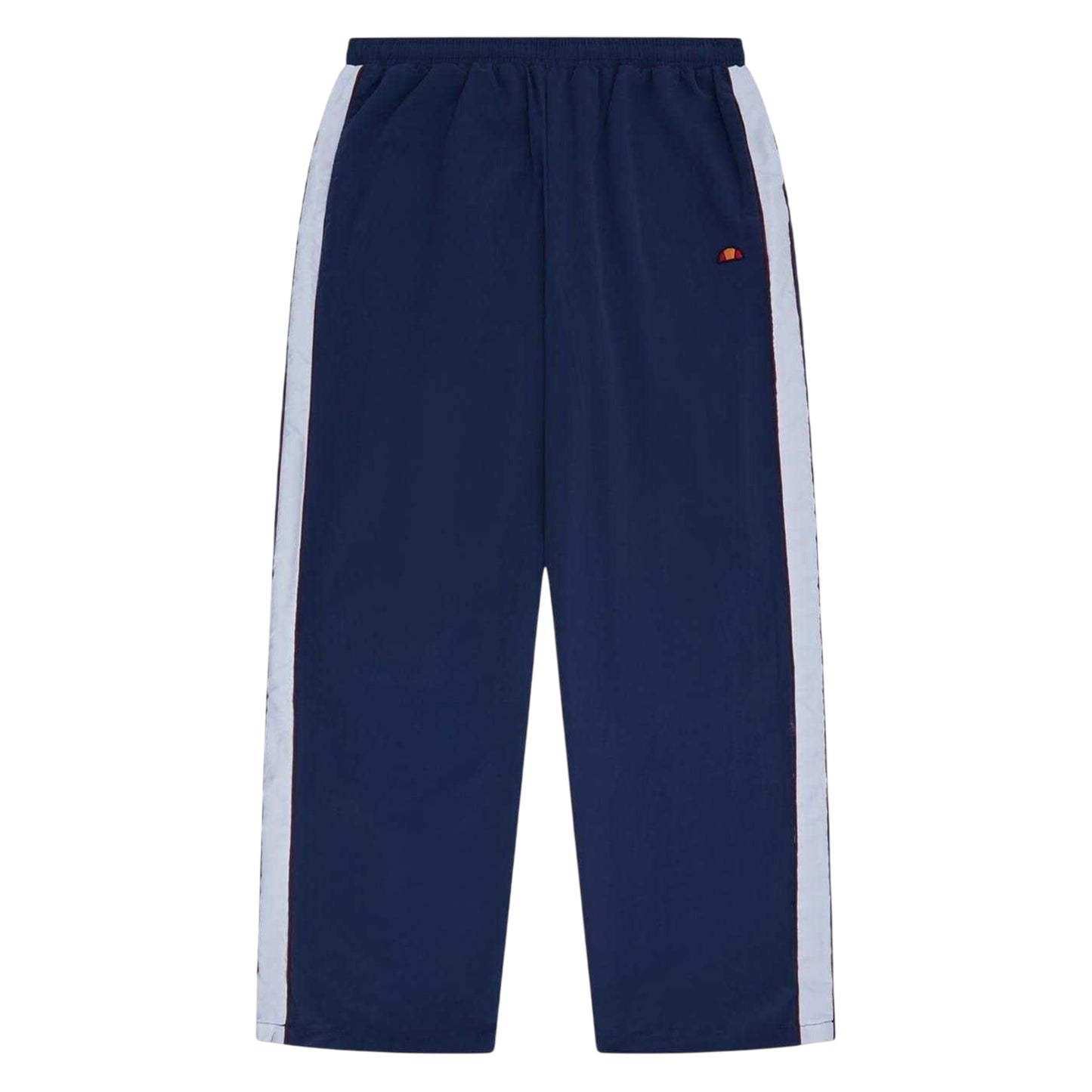 Navy-White - Front - Ellesse Mens Gilardino Vertical Stripe Tracksuit Bottoms