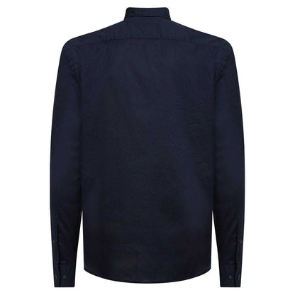 Dark Navy - Back - Tommy Hilfiger Mens Core Flex Poplin Long-Sleeved Shirt