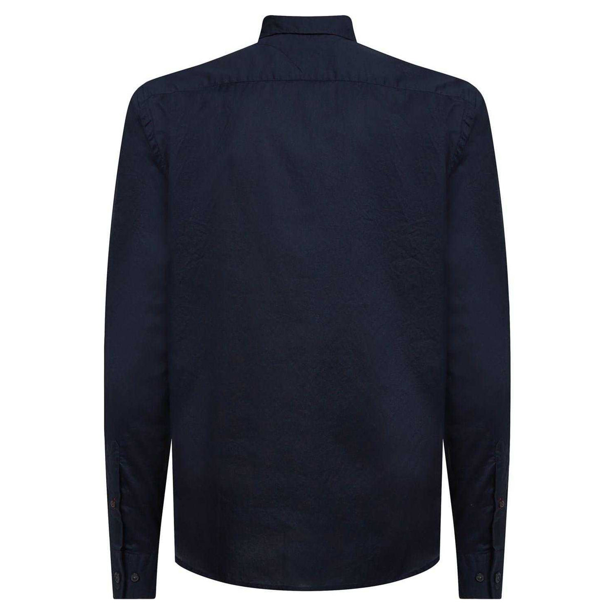 Dark Navy - Back - Tommy Hilfiger Mens Core Flex Poplin Long-Sleeved Shirt