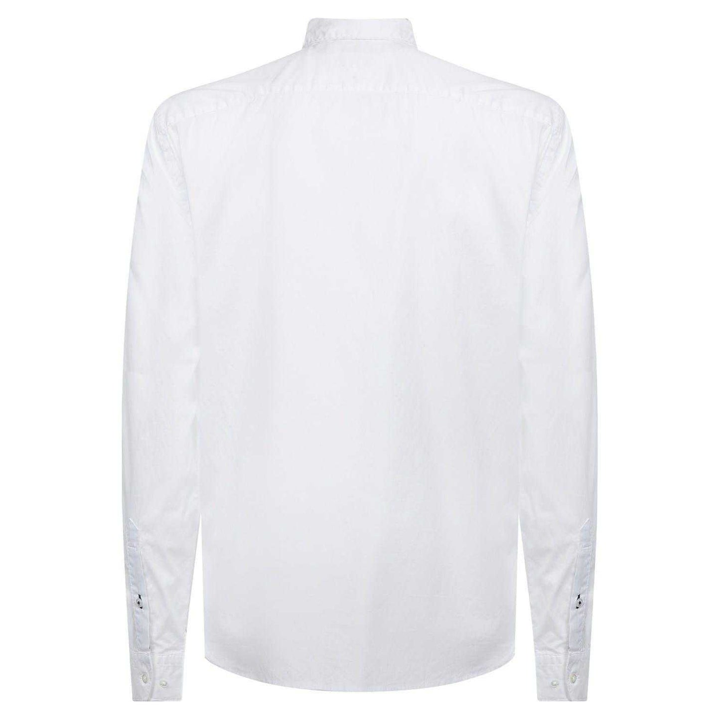 White - Back - Tommy Hilfiger Mens Core Flex Poplin Long-Sleeved Shirt
