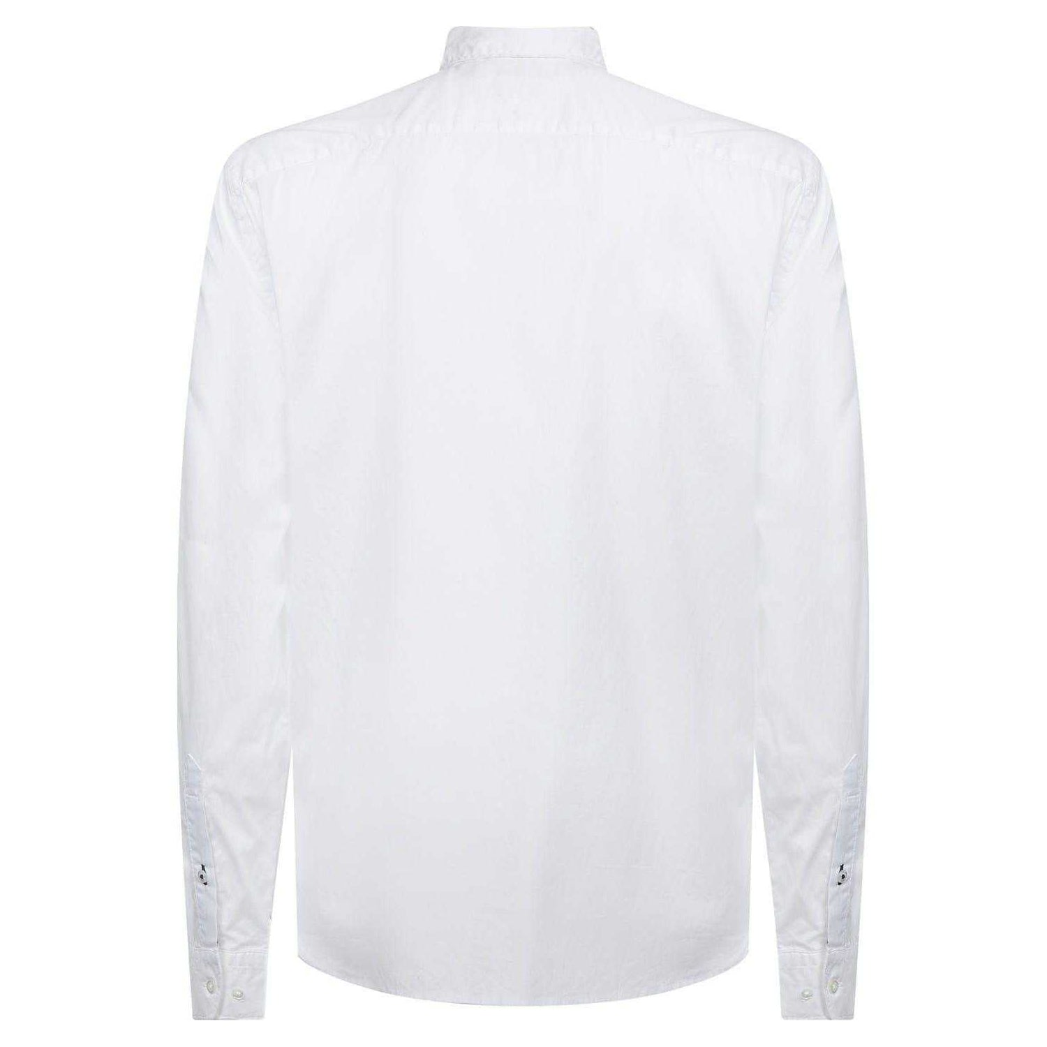 White - Back - Tommy Hilfiger Mens Core Flex Poplin Long-Sleeved Shirt