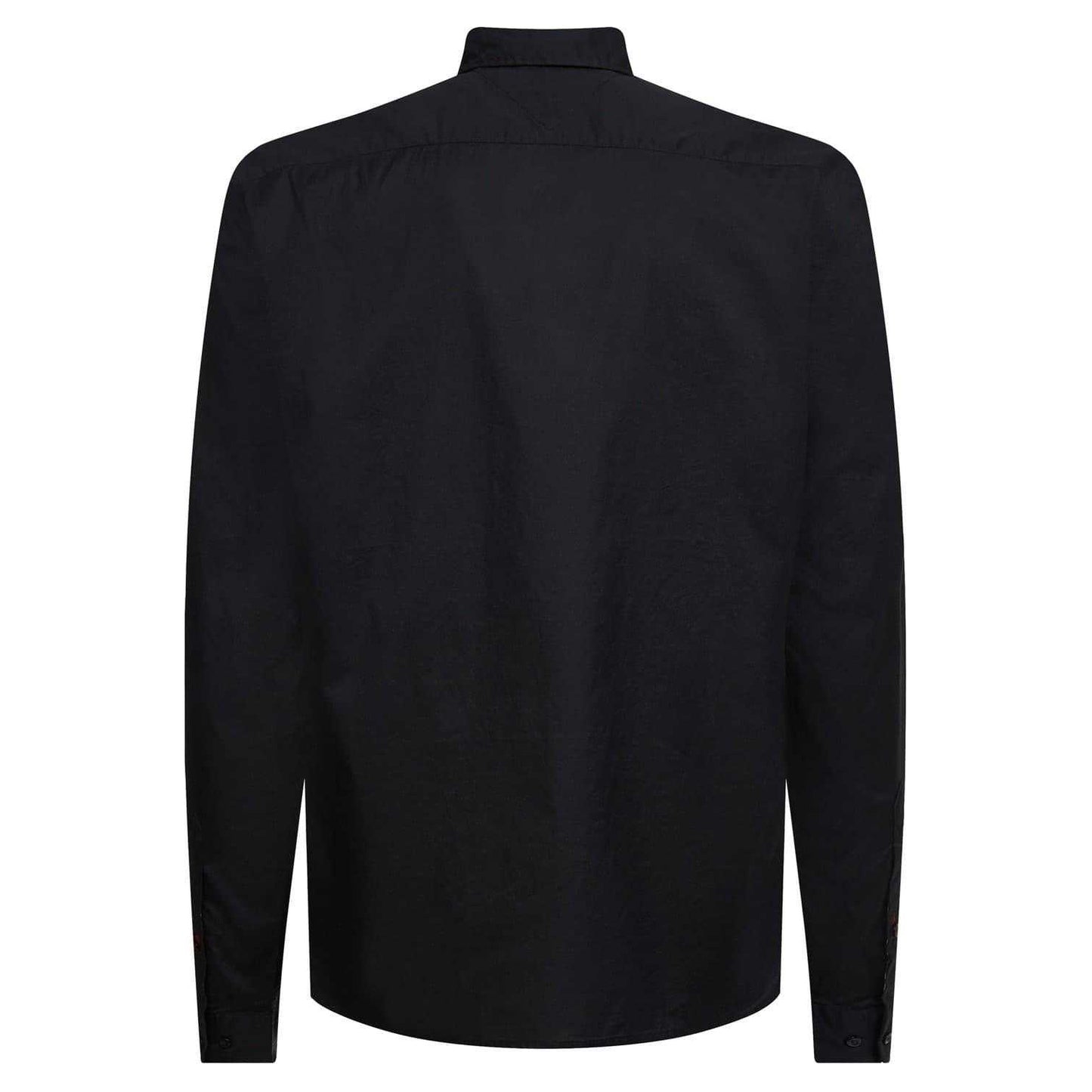 Black - Back - Tommy Hilfiger Mens Core Flex Poplin Long-Sleeved Shirt