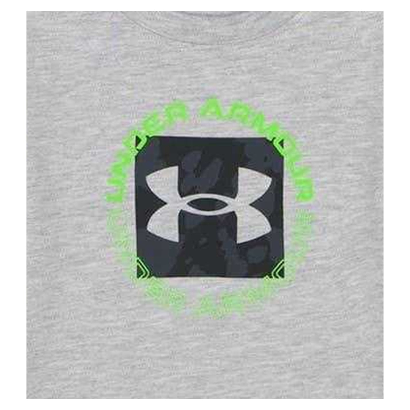 Grey - Side - Under Armour Childrens-Kids Heather T-Shirt & Shorts Set