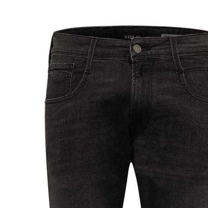 Grey - Side - Replay Mens Anbass Slim Jeans