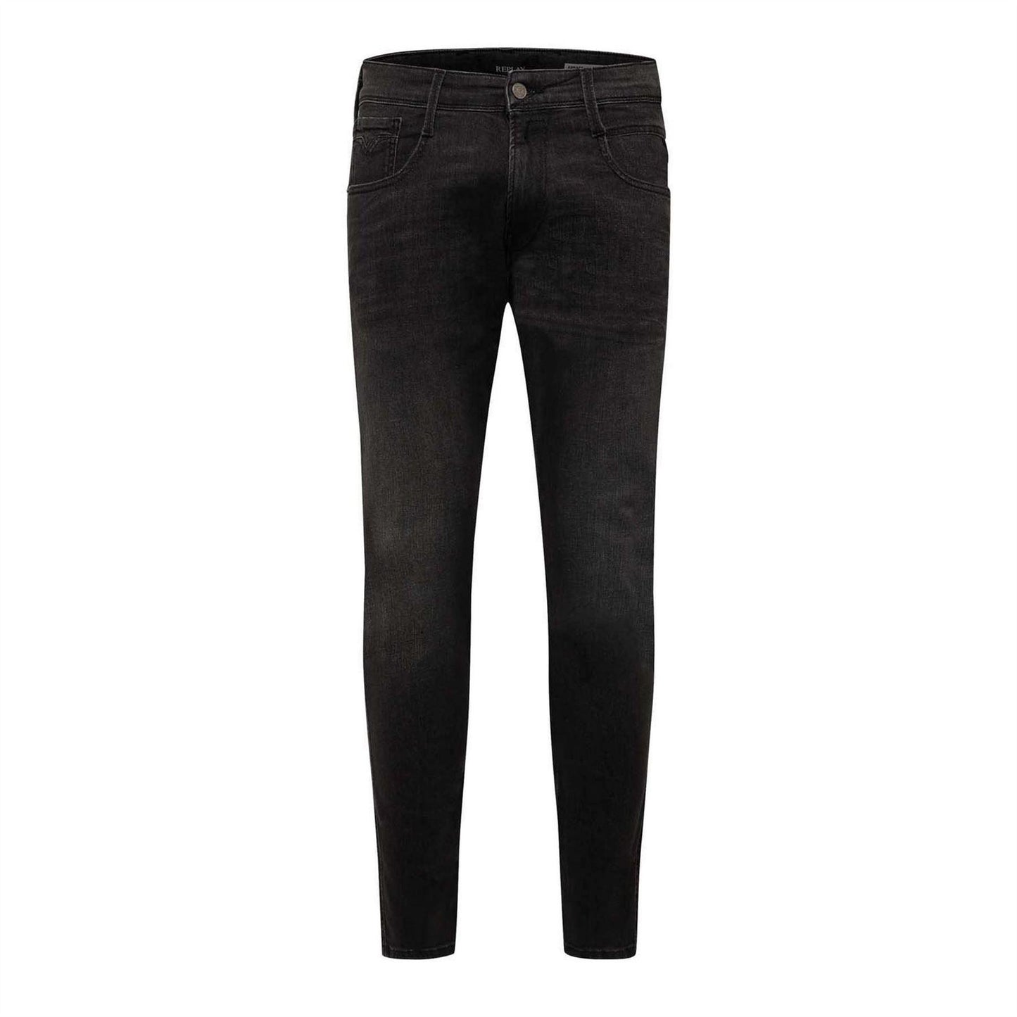 Grey - Front - Replay Mens Anbass Slim Jeans