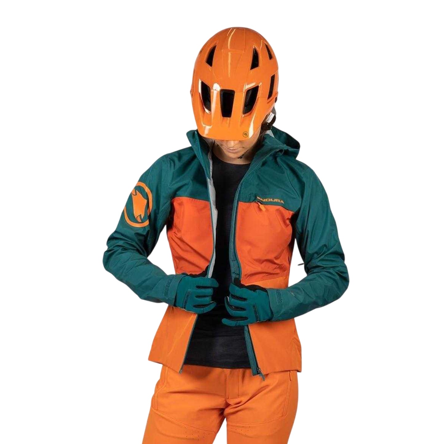 Harvest Orange - Side - Endura Womens-Ladies MT500 Wordmark Sport Trousers