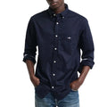 Blue - Side - Gant Mens Archive Shield Poplin Shirt