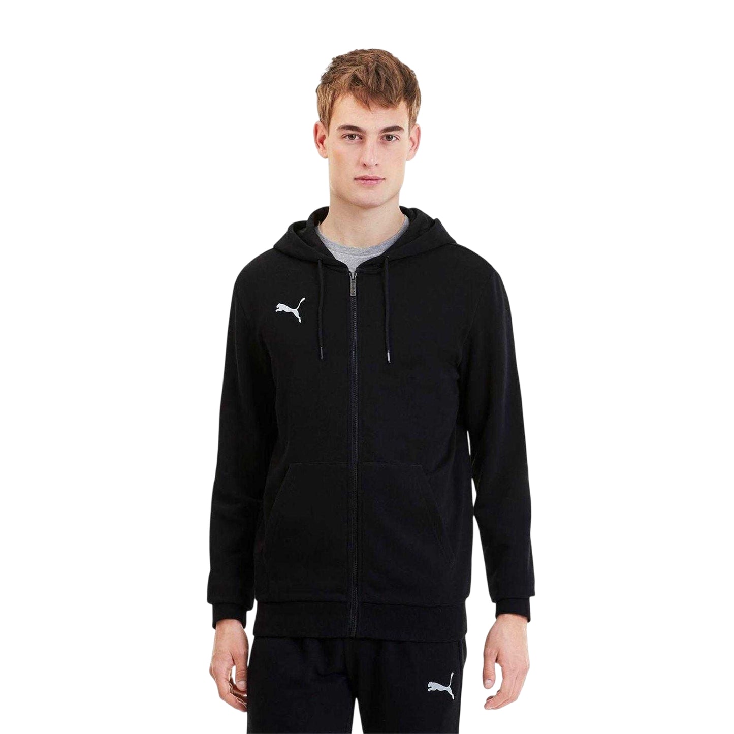 Black - Side - Puma Mens TeamGoal 23 Casuals Hooded Jacket