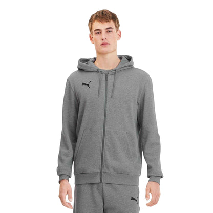 Grey - Side - Puma Mens TeamGoal 23 Casuals Hooded Jacket