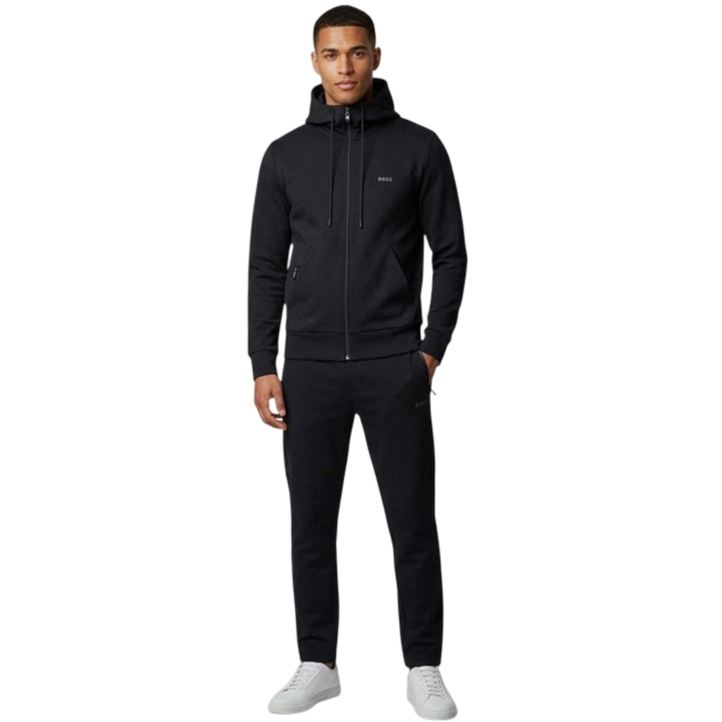 Black - Lifestyle - Boss Mens Saggy Sweat Jacket