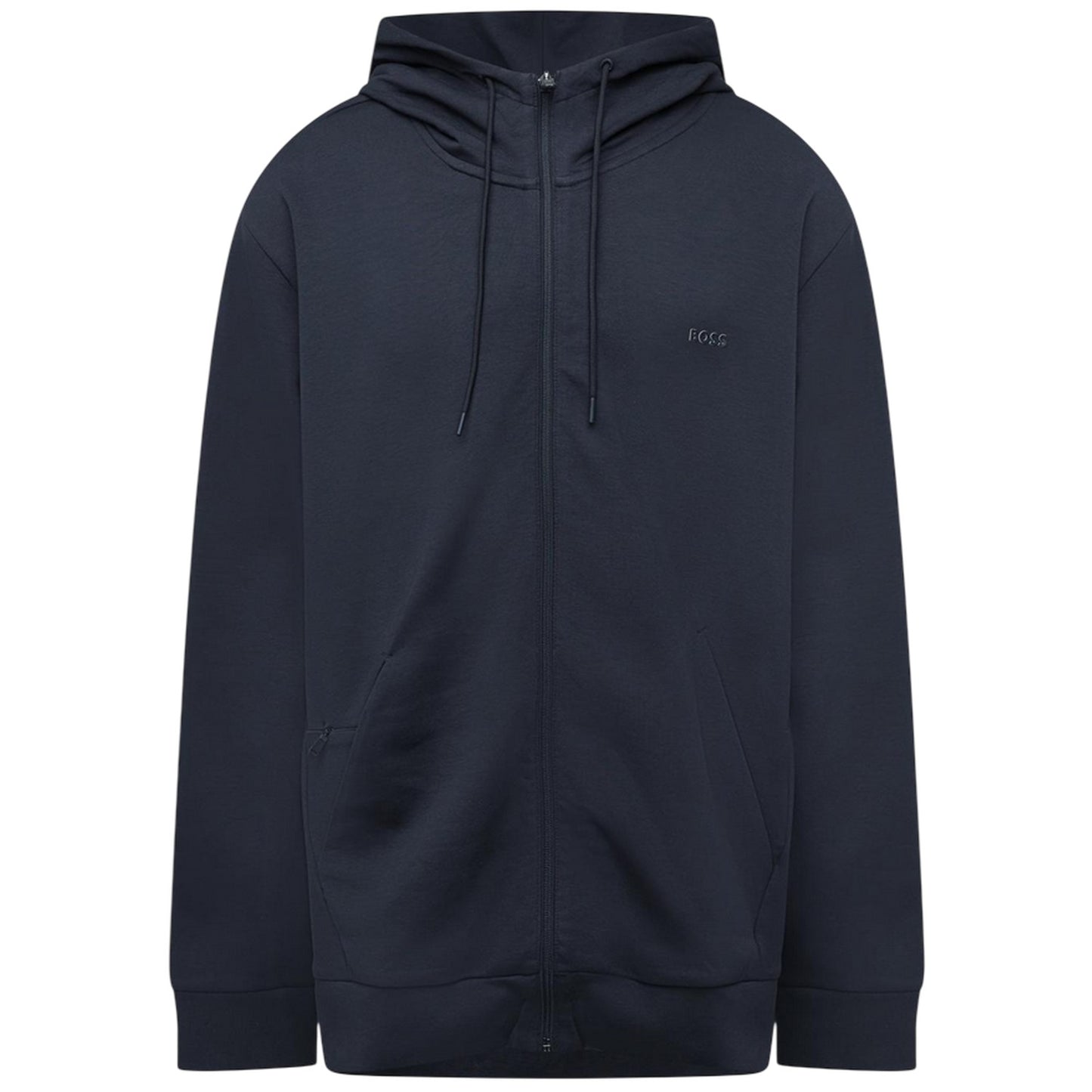 Dark Blue - Front - Boss Mens Saggy Sweat Jacket
