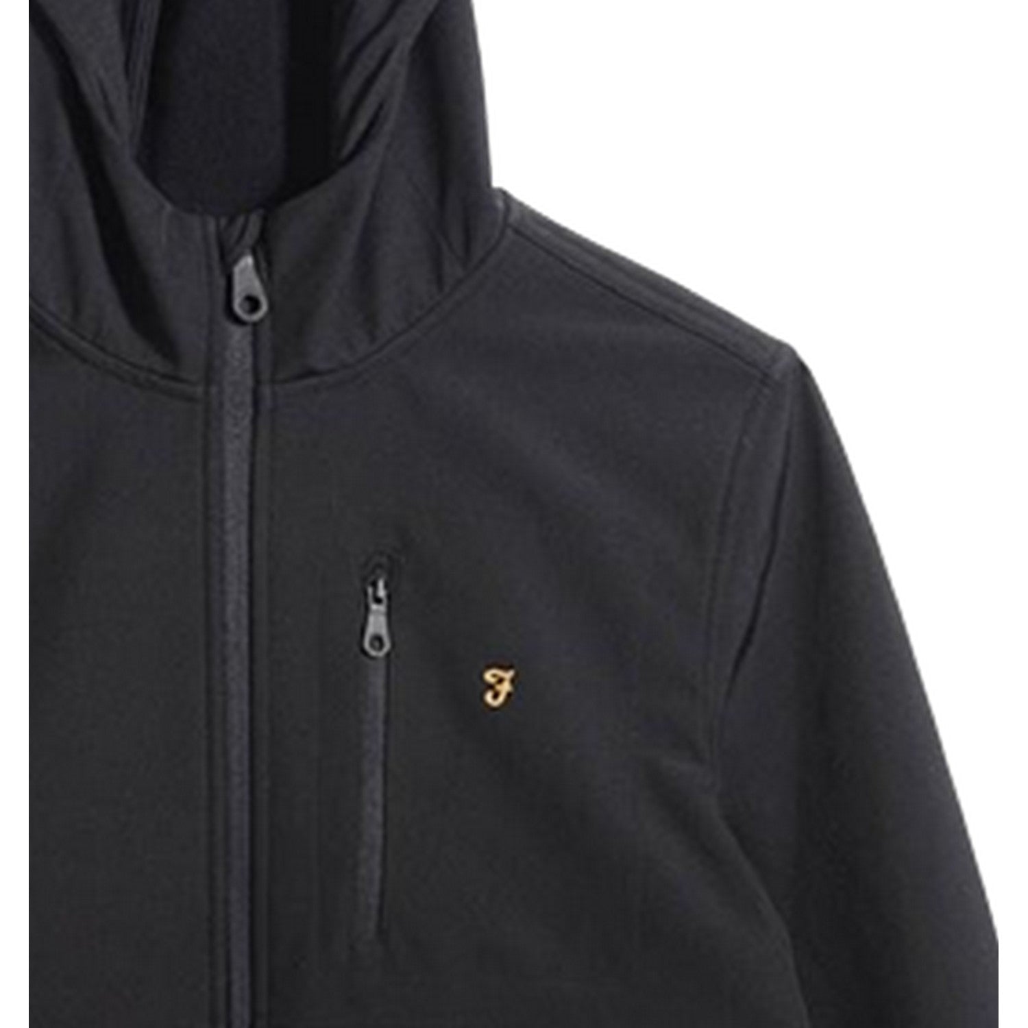 Black - Side - Farah Mens Softshell Sweatshirt