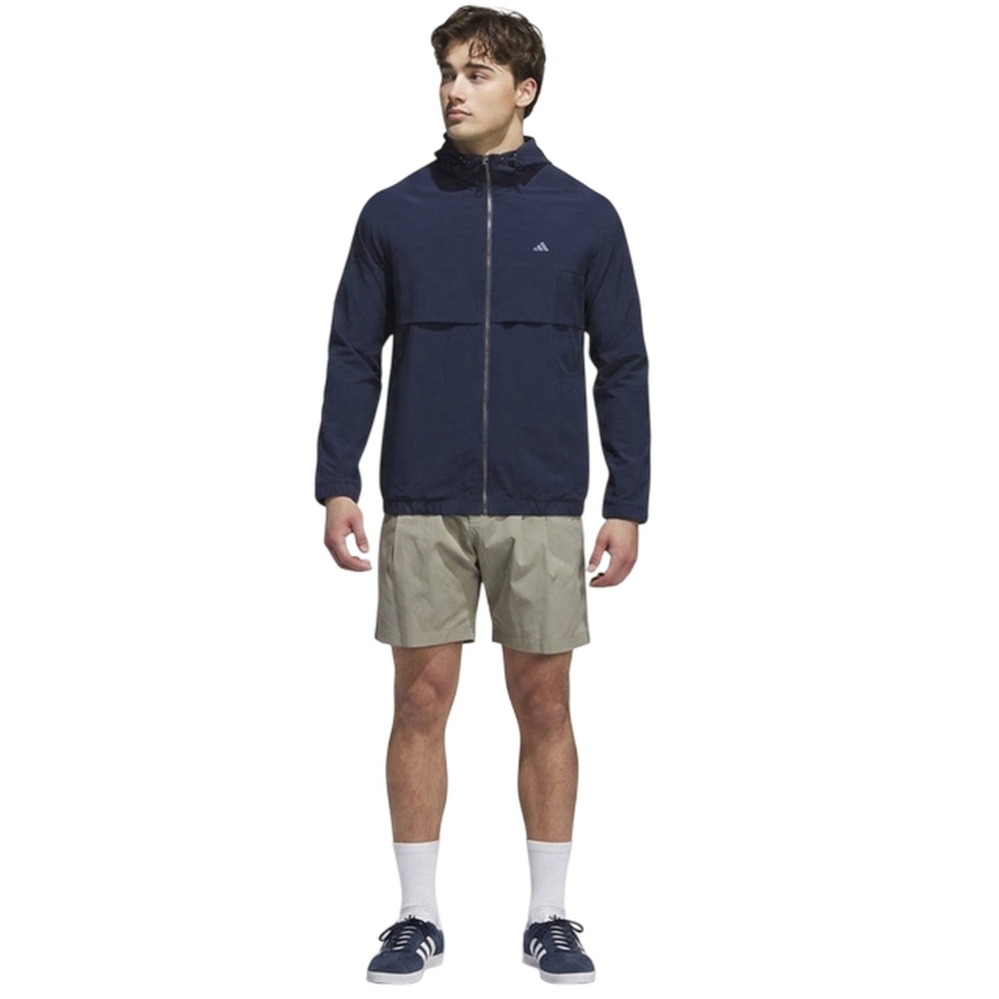 Navy - Pack Shot - Adidas Mens Go-To Lightweight Hooded Jacket