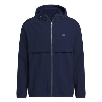 Navy - Front - Adidas Mens Go-To Lightweight Hooded Jacket