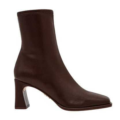 Brown - Front - Steve Madden Womens-Ladies Odesa Leather Flare Heel Ankle Boots
