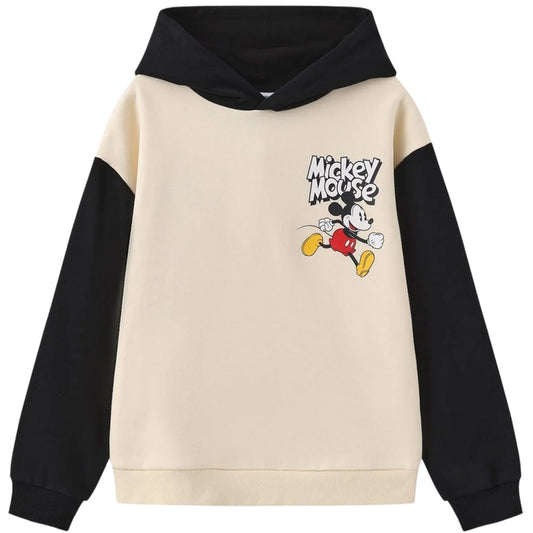 Pink-Black - Front - Disney Childrens-Kids Mickey Mouse Hoodie
