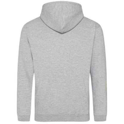 Grey - Back - Lonsdale Mens The Original Logo Hoodie