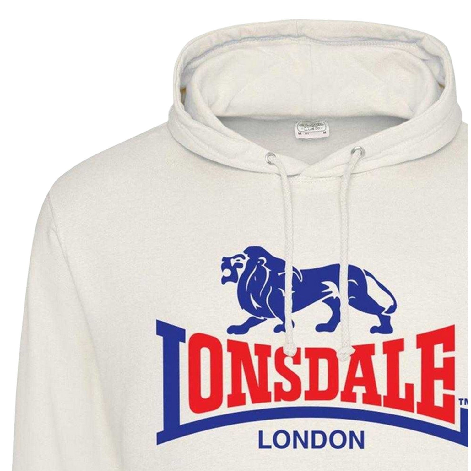 Vanilla - Side - Lonsdale Mens Logo Pullover Hoodie