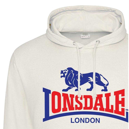 Vanilla - Side - Lonsdale Mens Logo Pullover Hoodie