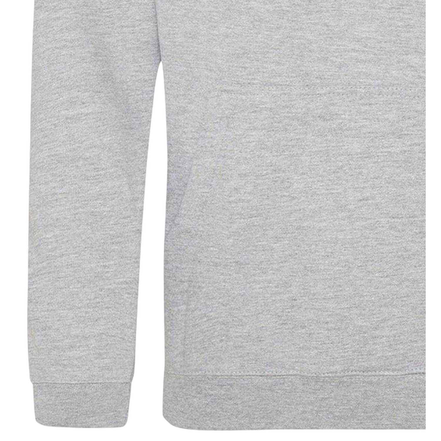 Grey - Side - Lonsdale Mens Logo Pullover Hoodie