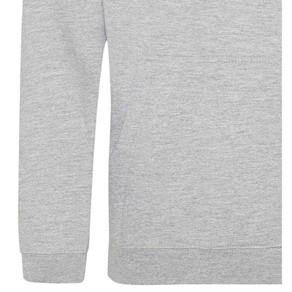 Grey - Side - Lonsdale Mens Logo Pullover Hoodie