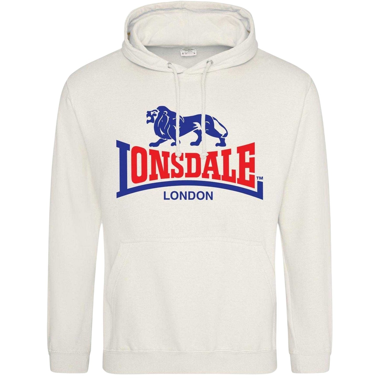 Vanilla - Front - Lonsdale Mens Logo Pullover Hoodie