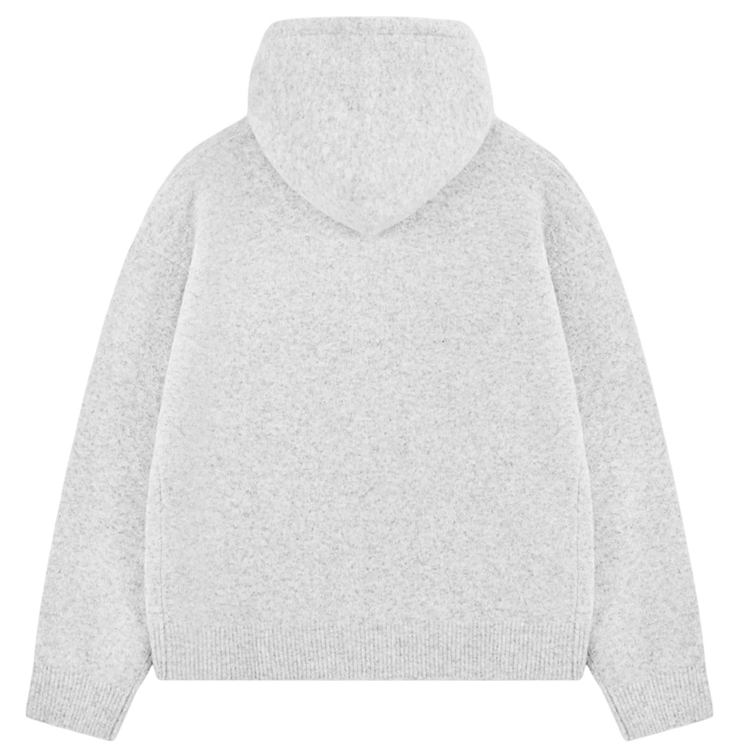 Grey - Back - Couture Club Womens-Ladies Fluffy Full Zip Hoodie