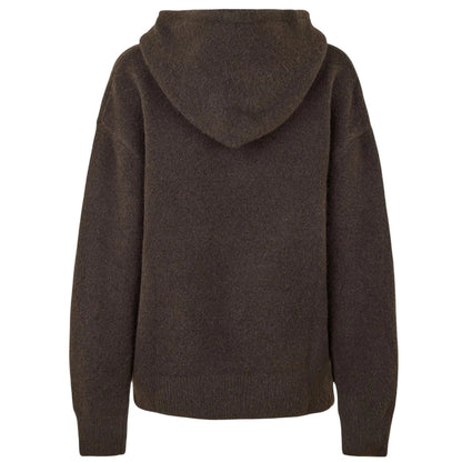 Brown - Back - Couture Club Womens-Ladies Fluffy Full Zip Hoodie