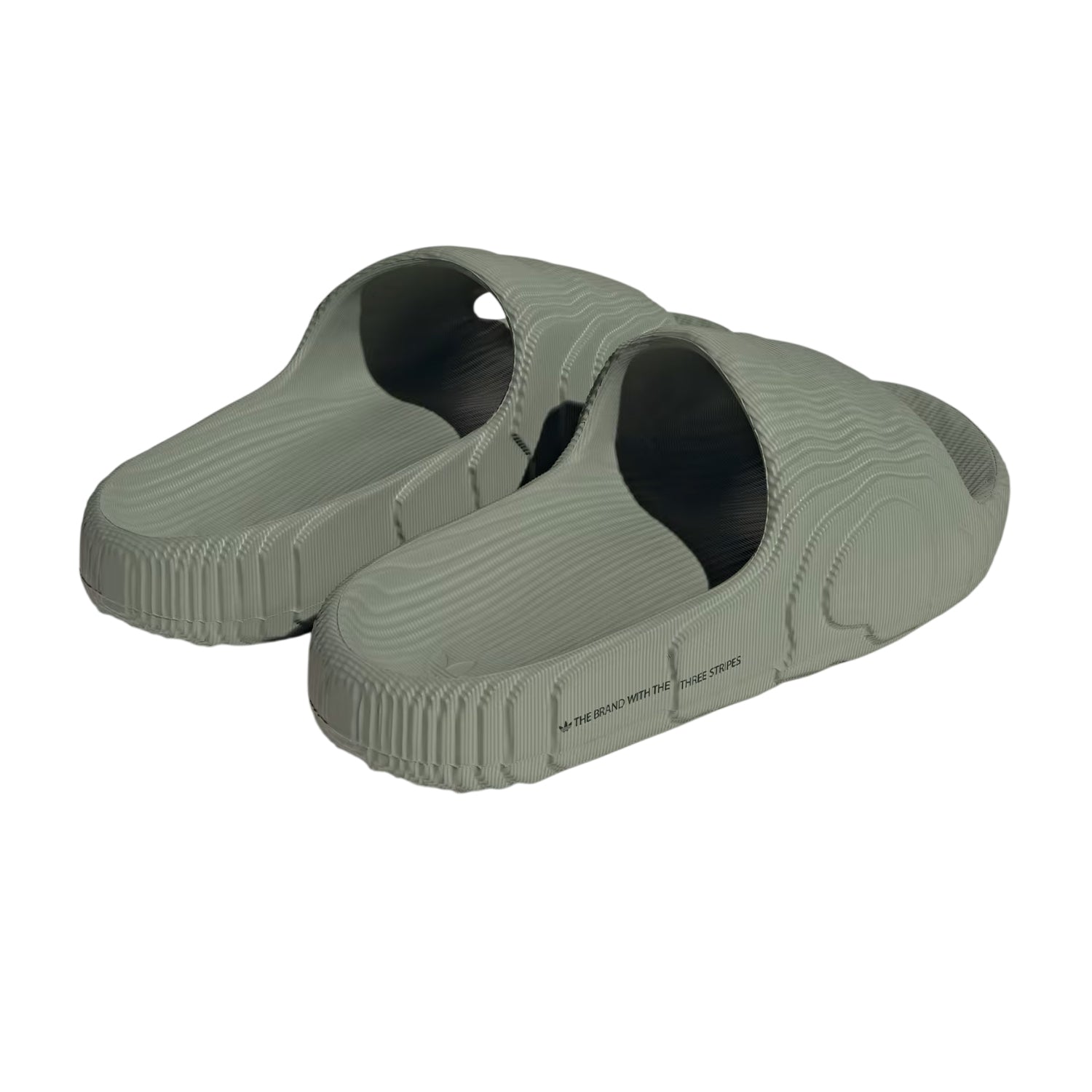 Silver Green - Back - Adidas Mens Island Club Adilette 22 Sandals