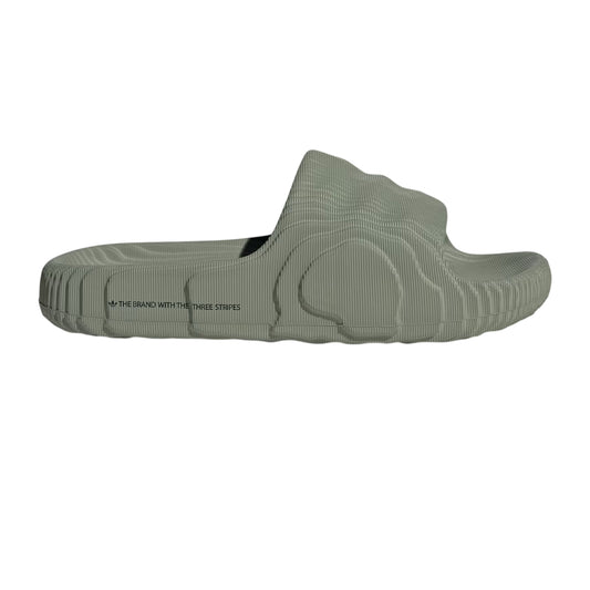 Silver Green - Front - Adidas Mens Island Club Adilette 22 Sandals