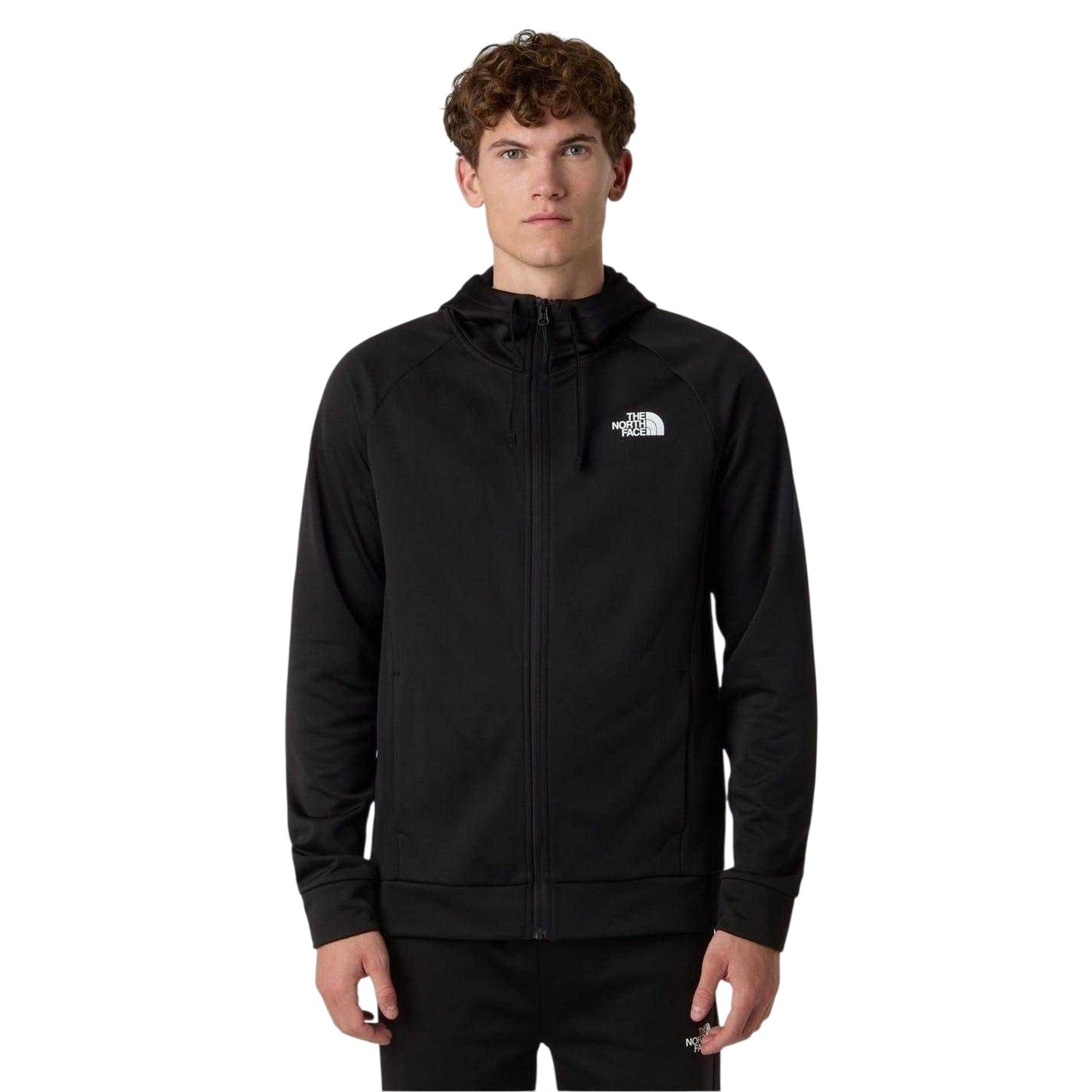Black - Side - The North Face Mens Reaxion Sweat Jacket