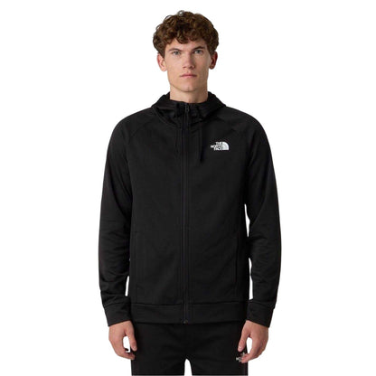Black - Side - The North Face Mens Reaxion Sweat Jacket