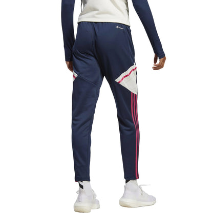 Collegiate Navy - Back - Adidas Womens-Ladies Arsenal FC Tapered Tracksuit Bottoms