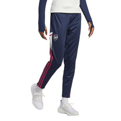 Collegiate Navy - Lifestyle - Adidas Womens-Ladies Arsenal FC Tapered Tracksuit Bottoms