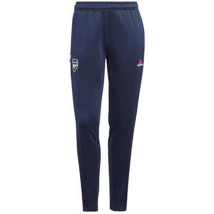 Collegiate Navy - Front - Adidas Womens-Ladies Arsenal FC Tapered Tracksuit Bottoms