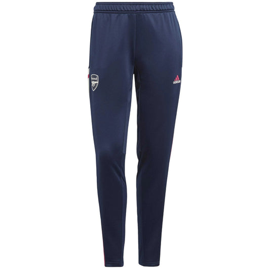 Collegiate Navy - Front - Adidas Womens-Ladies Arsenal FC Tapered Tracksuit Bottoms