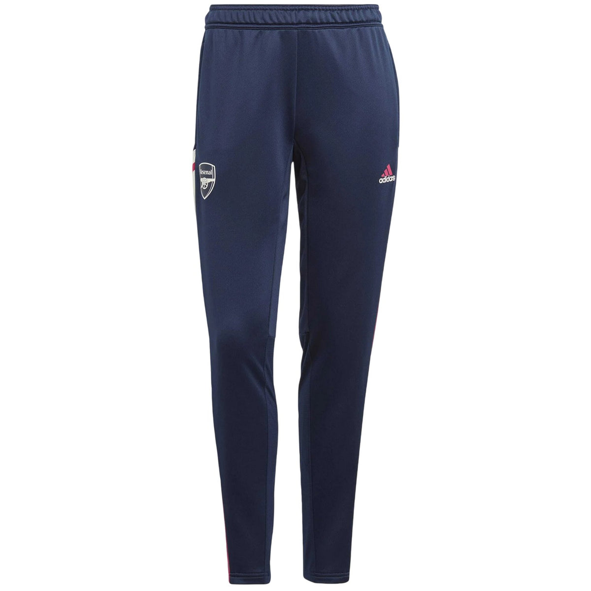 Collegiate Navy - Front - Adidas Womens-Ladies Arsenal FC Tapered Tracksuit Bottoms