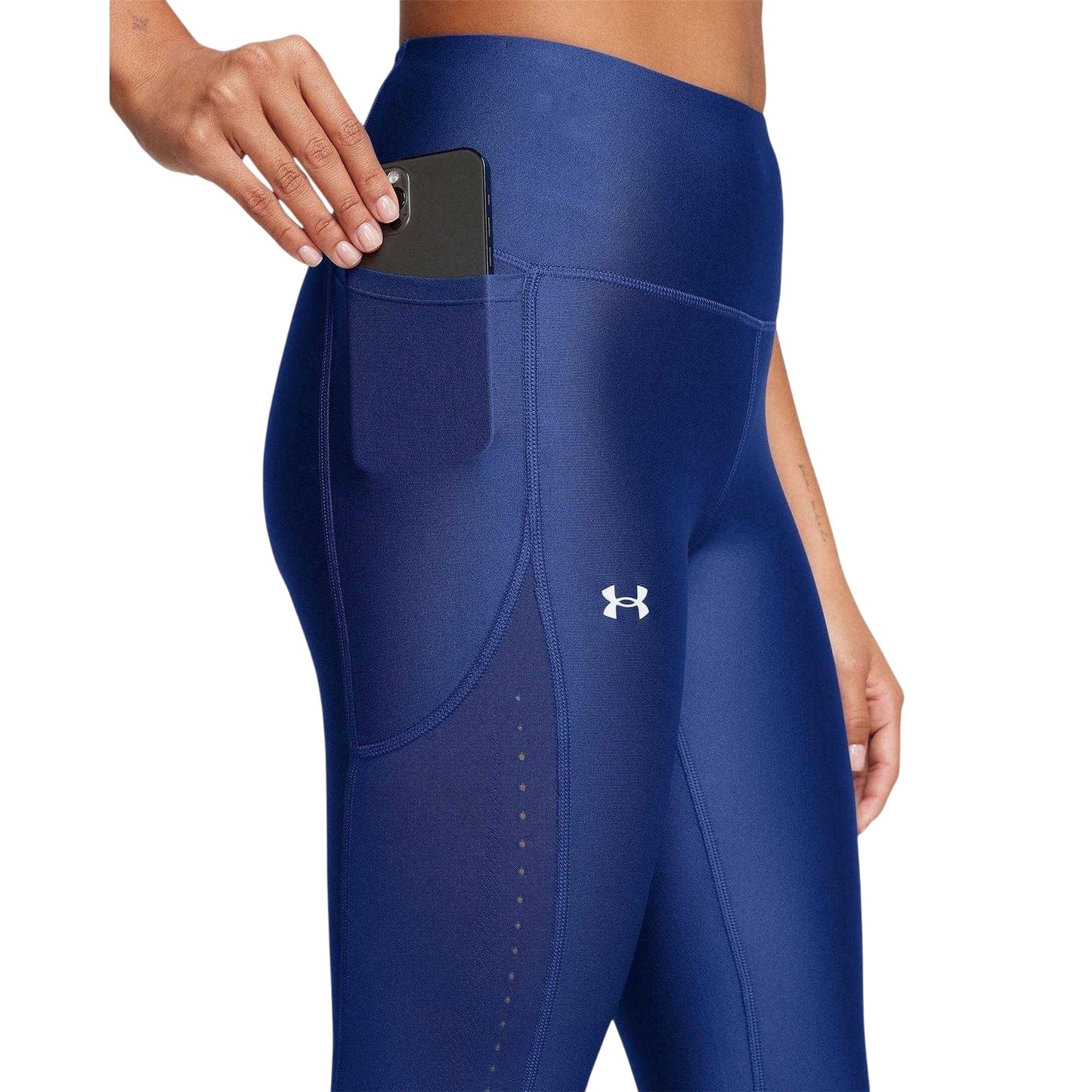 Tech Blue-White - Lifestyle - Under Armour Womens-Ladies Vanish Plain Shaping Leggings