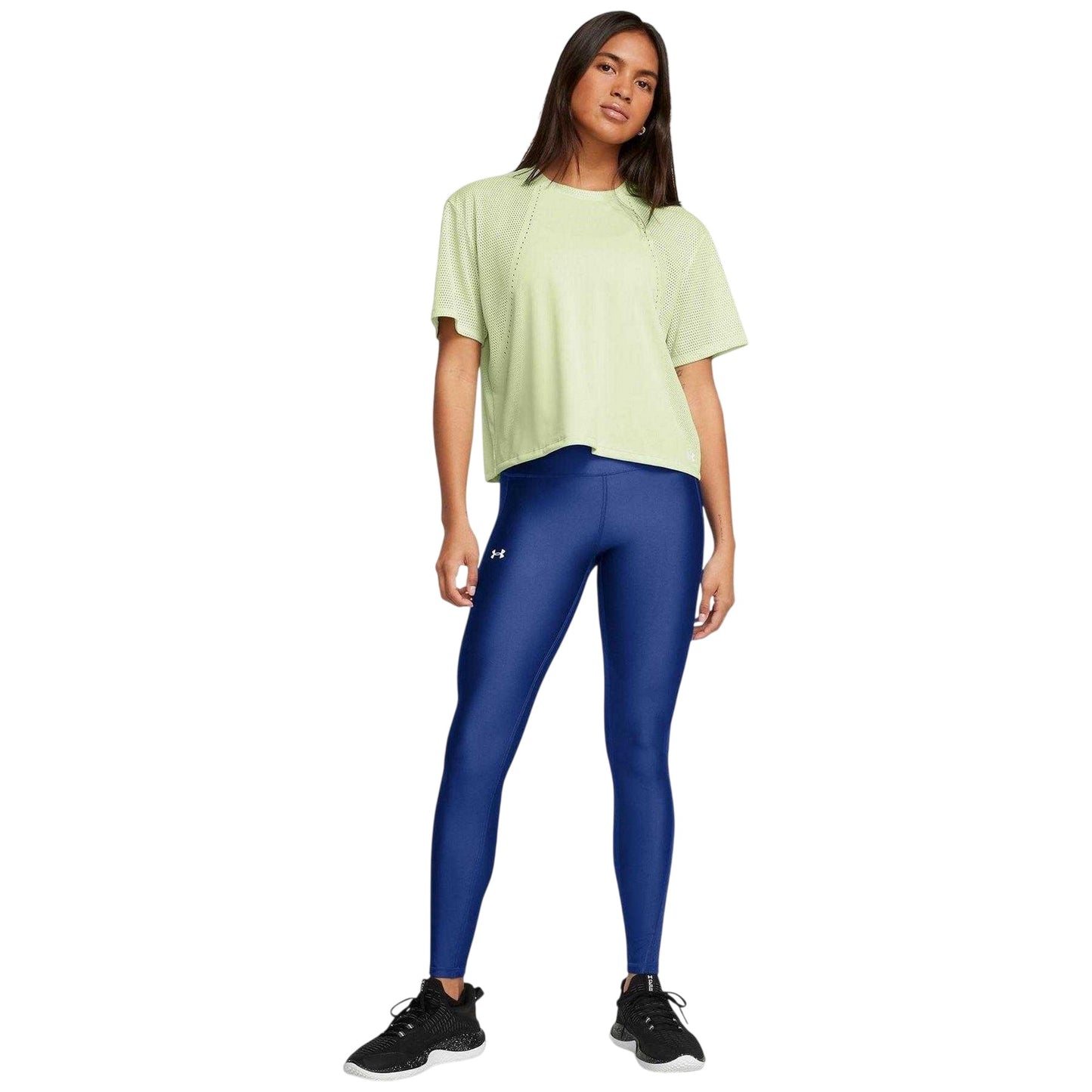Tech Blue-White - Pack Shot - Under Armour Womens-Ladies Vanish Plain Shaping Leggings